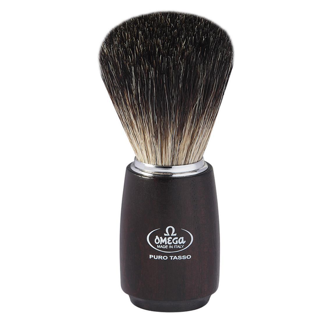 PENNELLO DA BARBA OMEGA PURO TASSO LEGNO badger hair shaving brush 6712 11cm