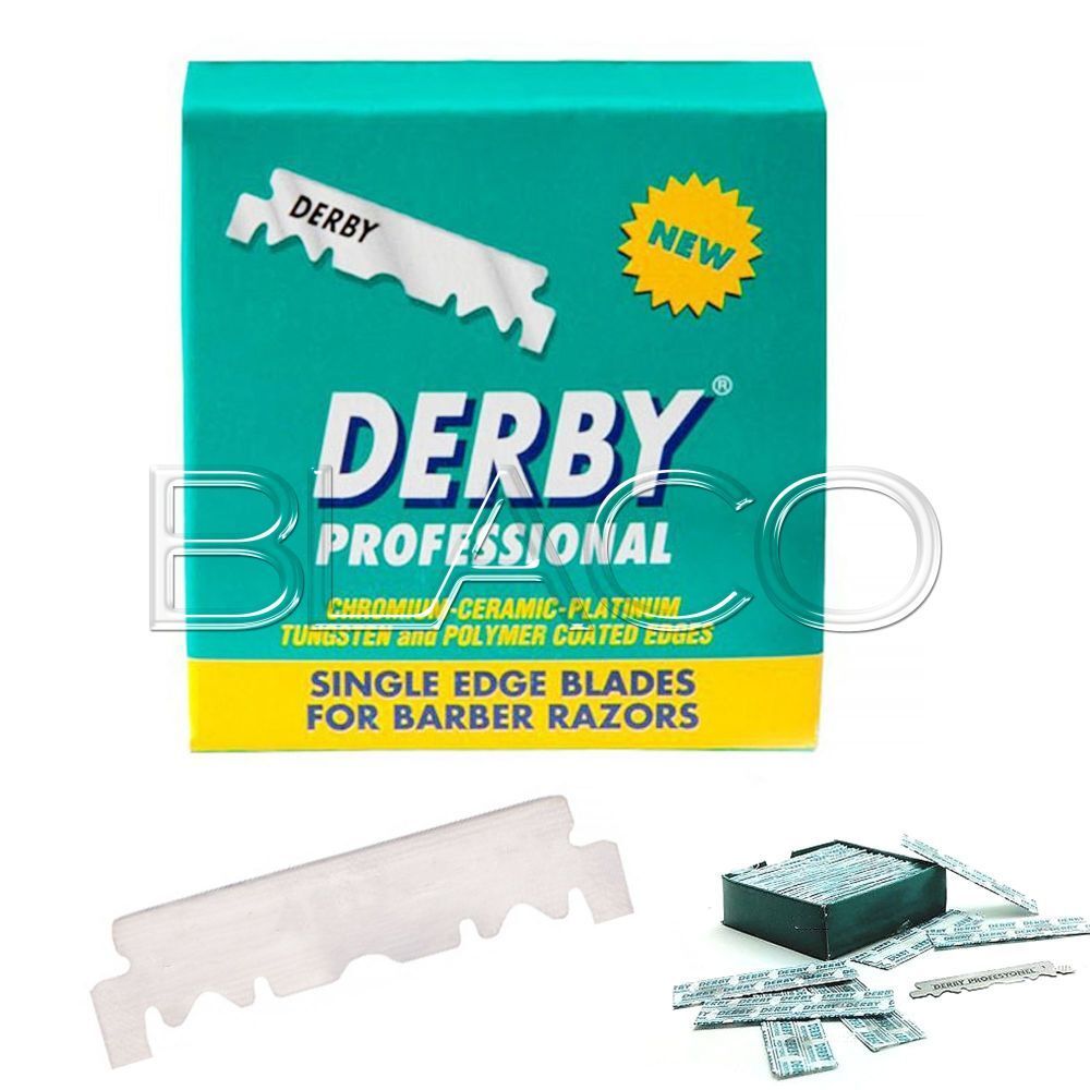 LAME DA BARBA DERBY PLATINUM PROFESSIONAL MEZZA LAMA CONF. DA 100 LAMA BARBA