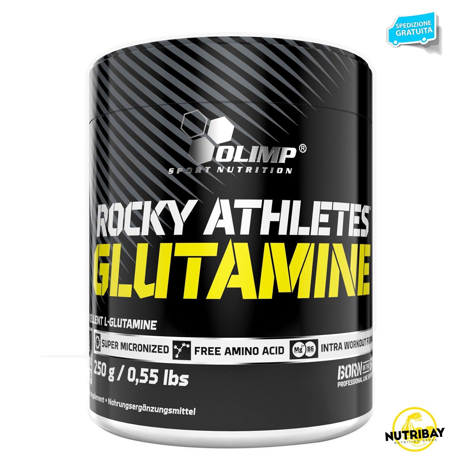 OLIMP Rocky Athletes Glutamine 250 gr glutammina micronizzata con vitamina B6