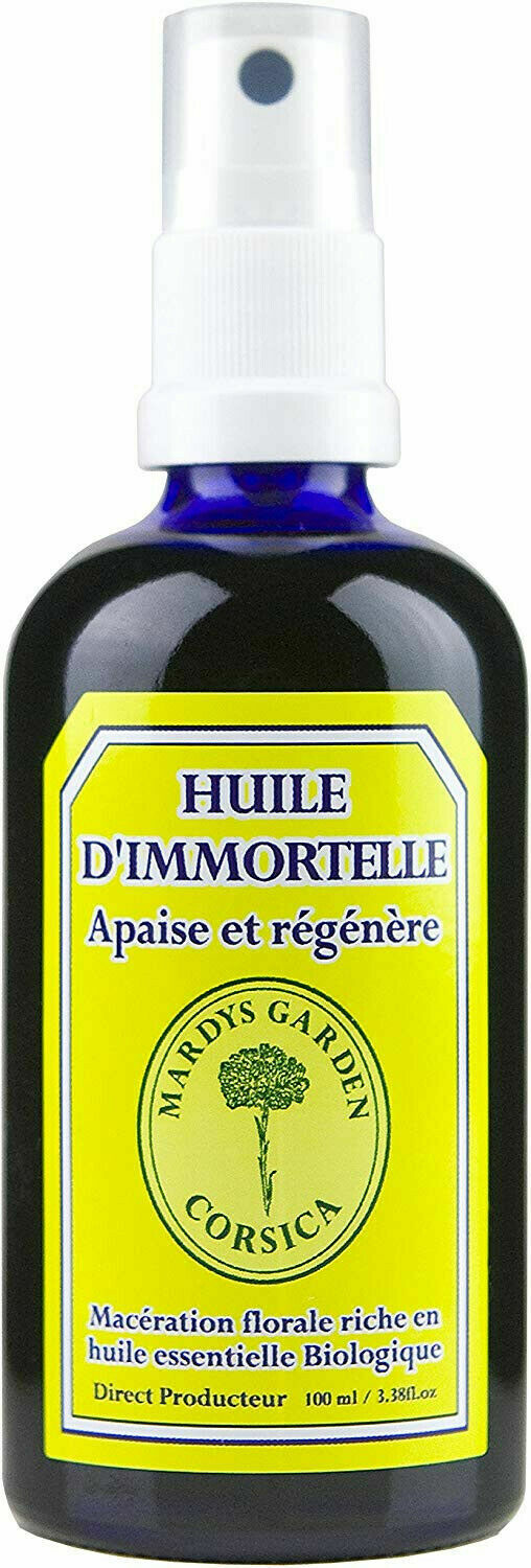 Olio di Elicriso 100ml. Pronto all'uso, macerato di fiori. Fatto in Corsica