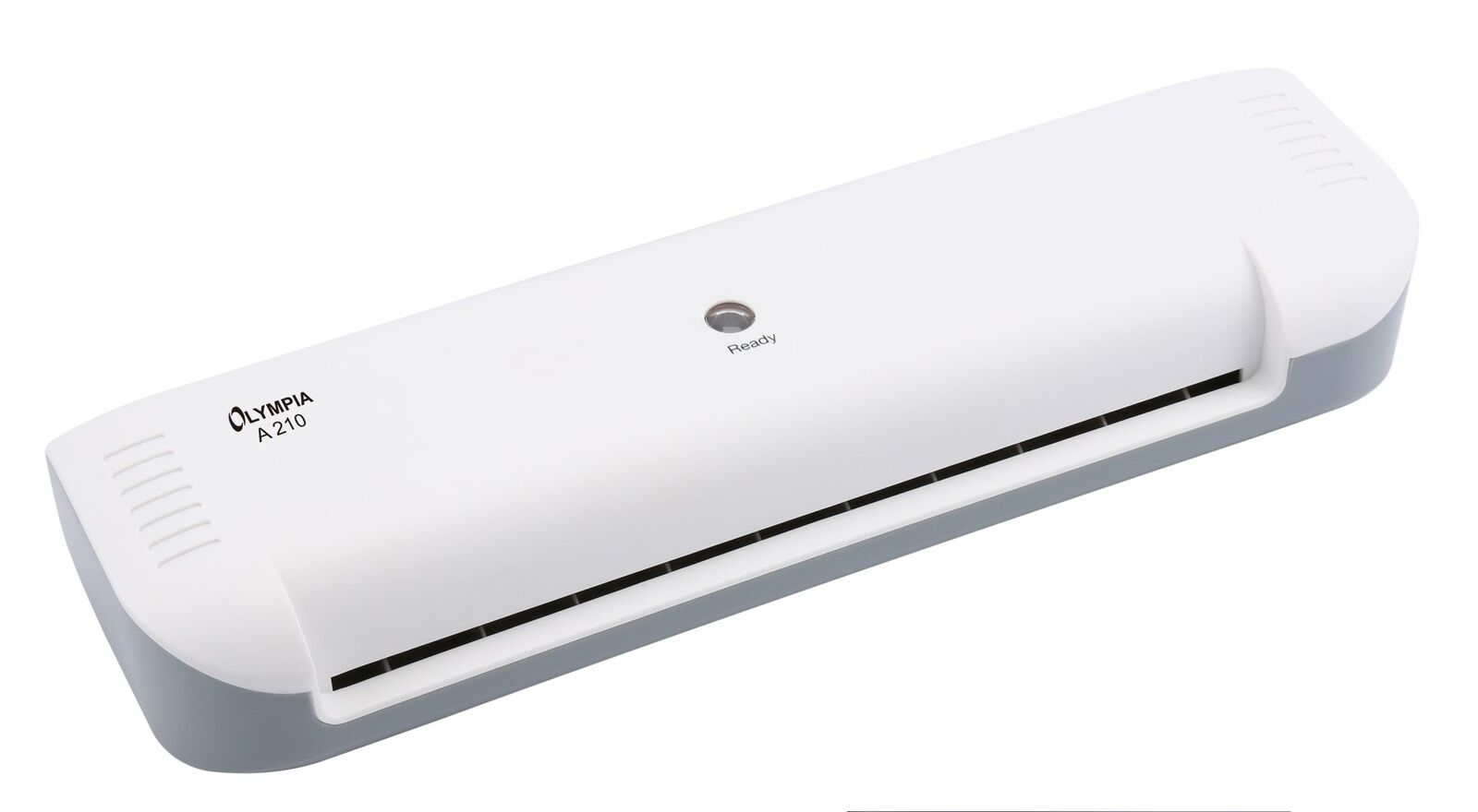 PLASTIFICATORE LAMINATORE BIANCO A CALDO OLYMPIA A210 FORMATO A4 2 RULLI