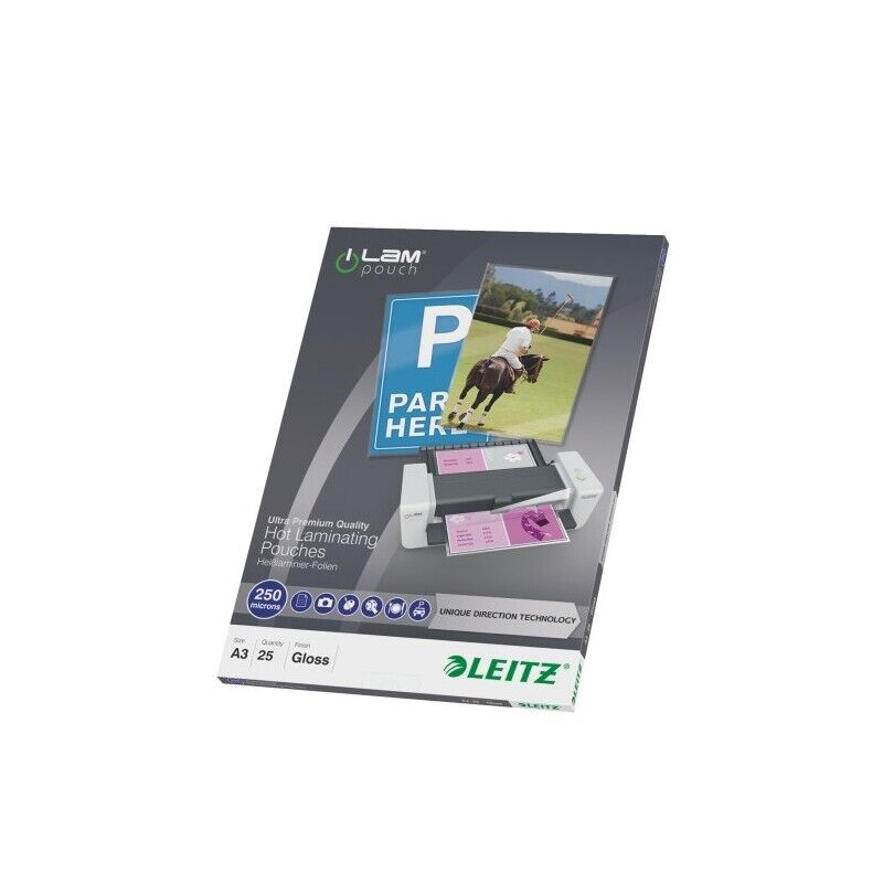 25 Pouches iLam A3 303x426 mm. 250micron LEITZ.
