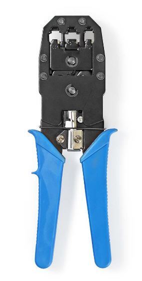 Pinza Crimpatrice per cavi CAT5-6 e plug RJ10 / RJ11 / RJ45 + Taglio -  - Nedis