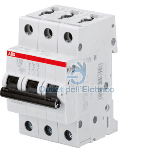 ABB S203 B16 INTERRUTTORE AUTOMATICO 6KA 3P