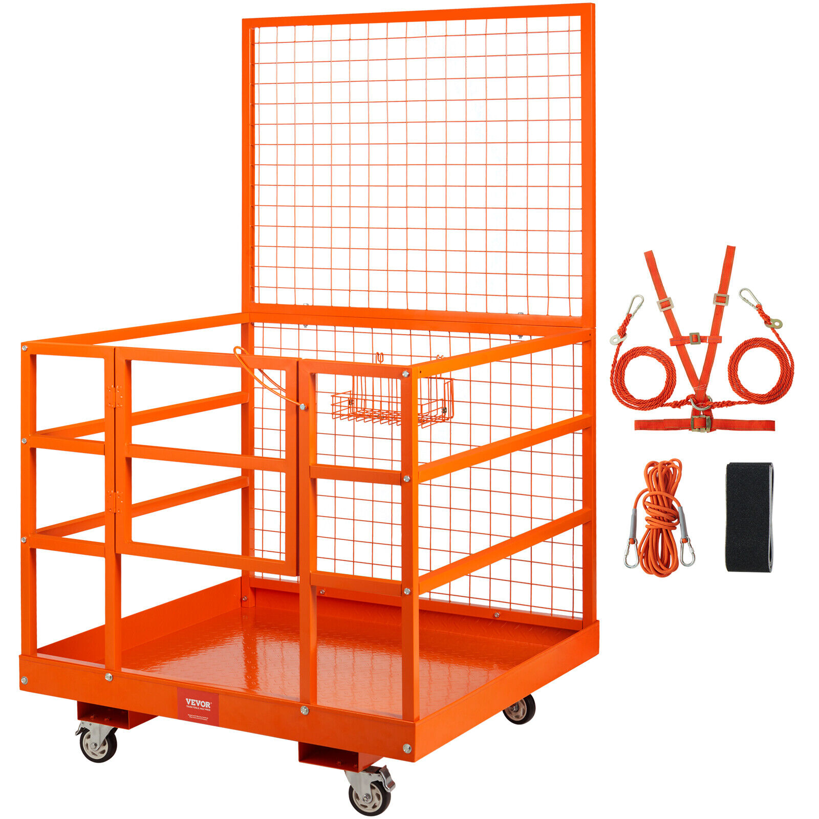 VEVOR Cestello Piattaforma Lavoro Muletto Industriale in Acciaio Carico 635kg