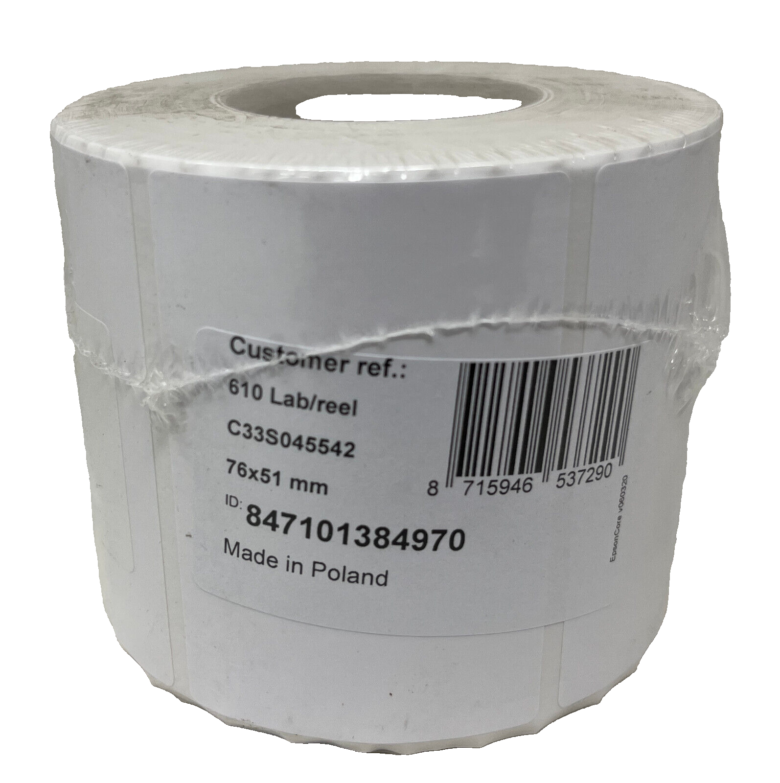 EPSON C33S045542 ROTOLO ETICHETTE 76mmX51mm COLORWORKS C3500 [610 etichette]