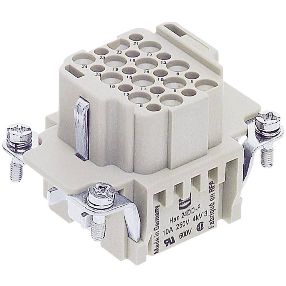 Harting 09 16 024 3101 Inserto femmina Han® DD 24 + PE A crimpare 1 pz.