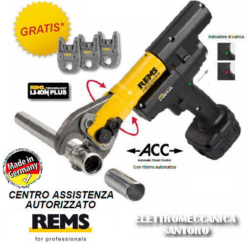 PRESSATRICE RADIALE A BATTERIA REMS MINI PRESS ACC VOLT 14,4 LI-ION IN VALIGIA