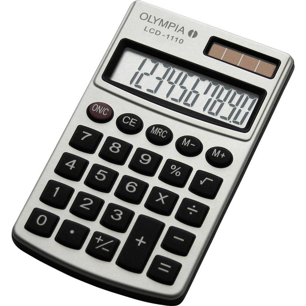 Olympia LCD 1110 Calcolatrice tascabile Argento Display (cifre): 10 a energia