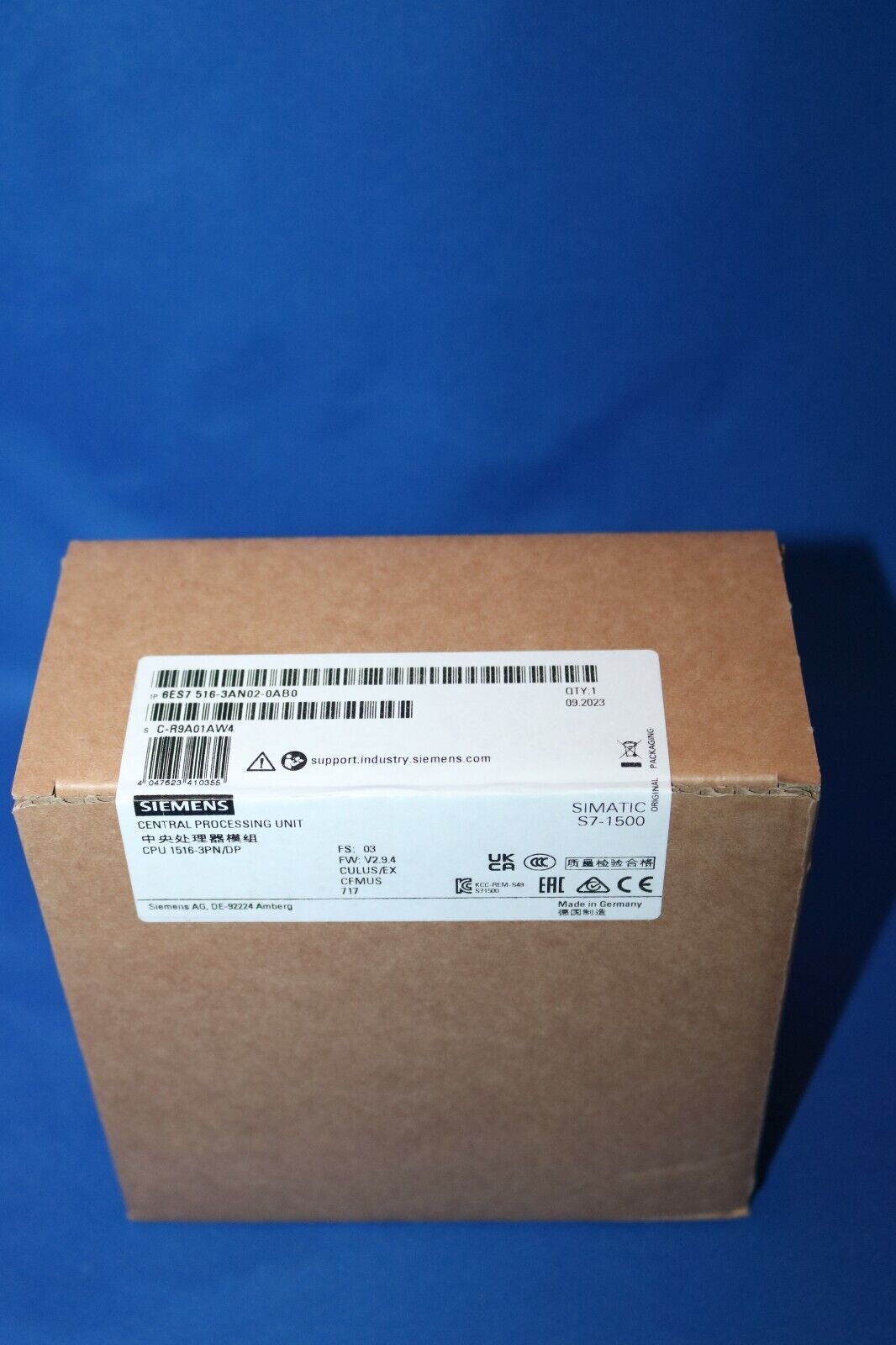 Siemens Simatic 6ES7516-3AN02-0AB0 CPU 1516-3 PN/DP 6ES7 516-3AN02-0AB0 PLC