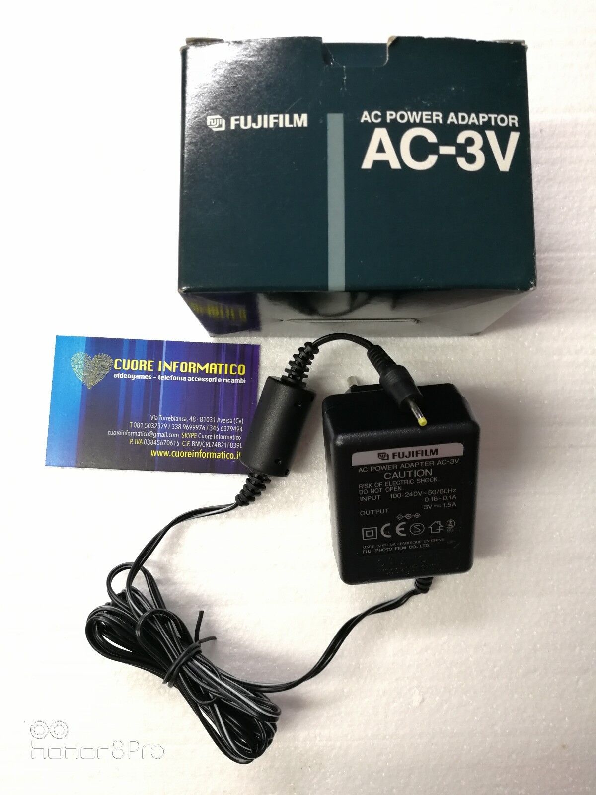 OriginalE  FUJIFILM AC-3V Output: 3V-1,5A  NUOVO