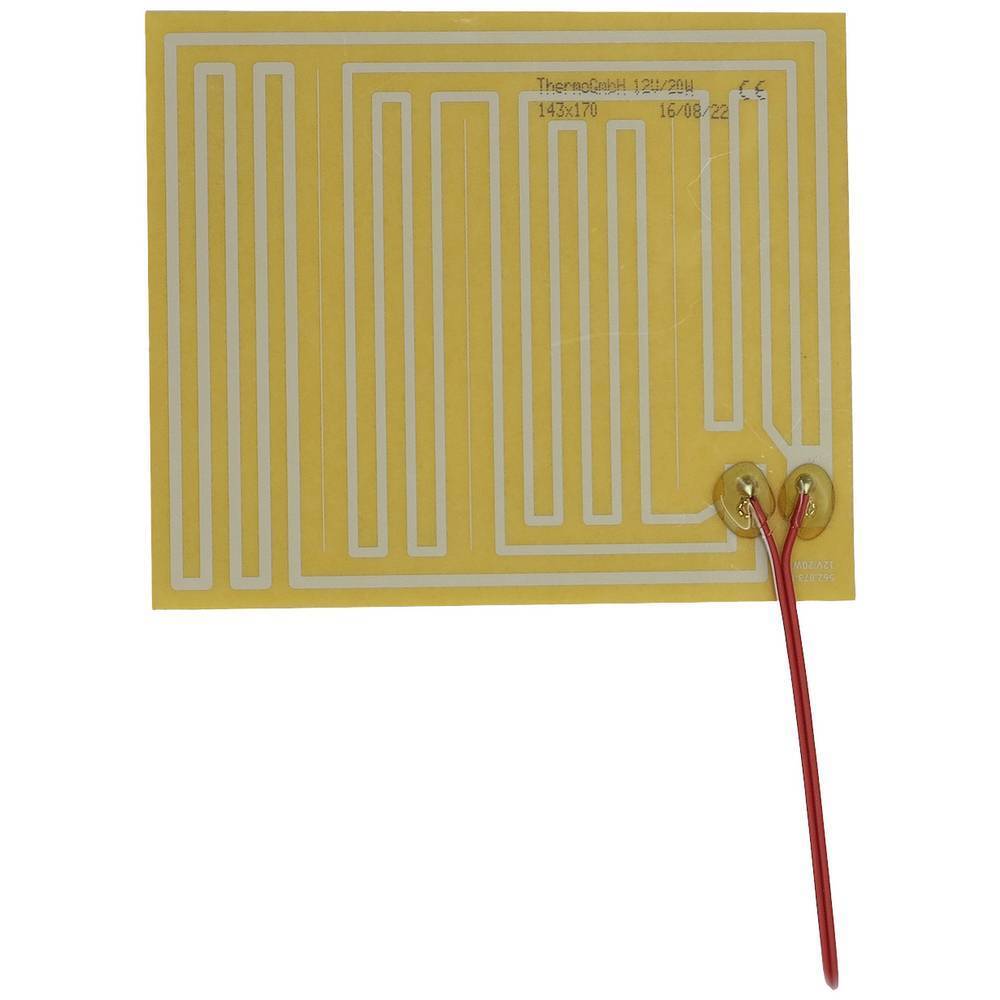 Thermo TECH Poliestere Lamina riscaldante 12 V 20 W (L x L) 170 mm x 143 mm