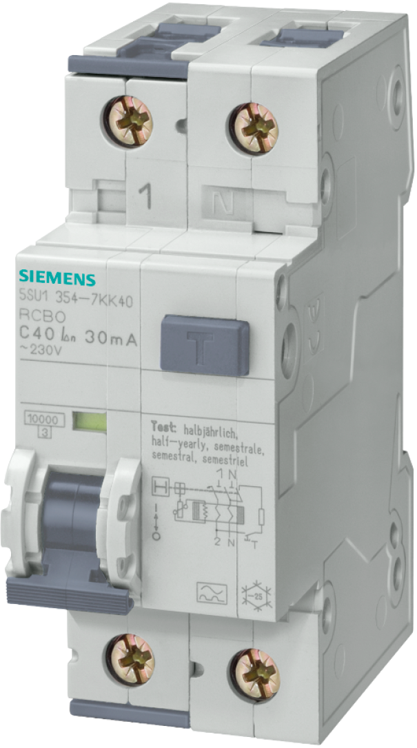 SIEMENS INTERRUTTORE MAGNETOTERMICO DIFFERENZIALE 4,5KA  1P+N C16 TIPO AC 30MA 5