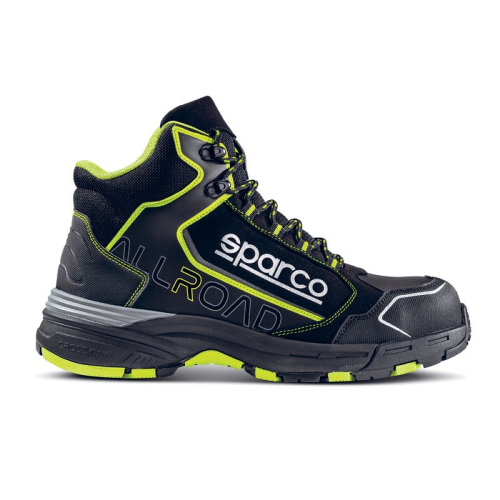Sparco scarpa Allroad Motegi calzatura di sicurezza nero/giallo fluo Tg.41 S3
