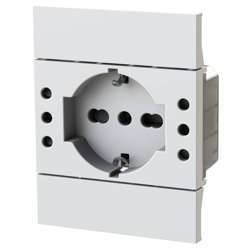 Presa multistandard 4Box  P503 compatibile con Bticino Living Now BIANCA  4BP503