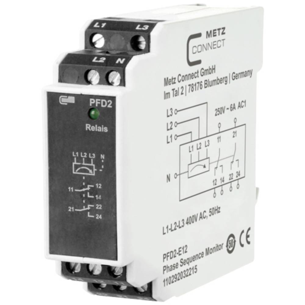 Relè di monitoraggio 400 V/AC (max) 2 scambi Metz Connect 110292032215 1 pz.