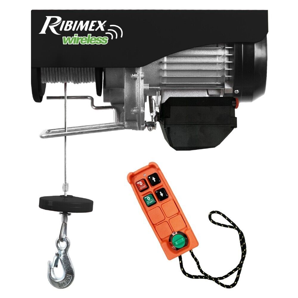 Paranco Elettrico Ribimex mod. PE200/400T, portata 200/400 kg Con Telecomando