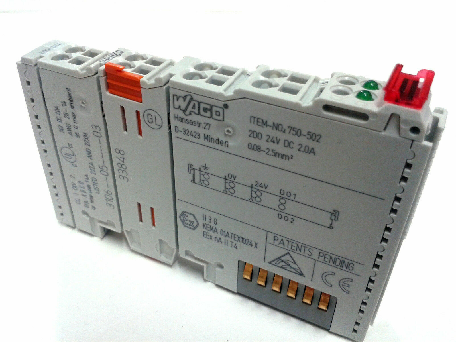 WAGO 750-502 MODULO DIGITALE FIELDBUS 0 IN / 2 OUT 750-502