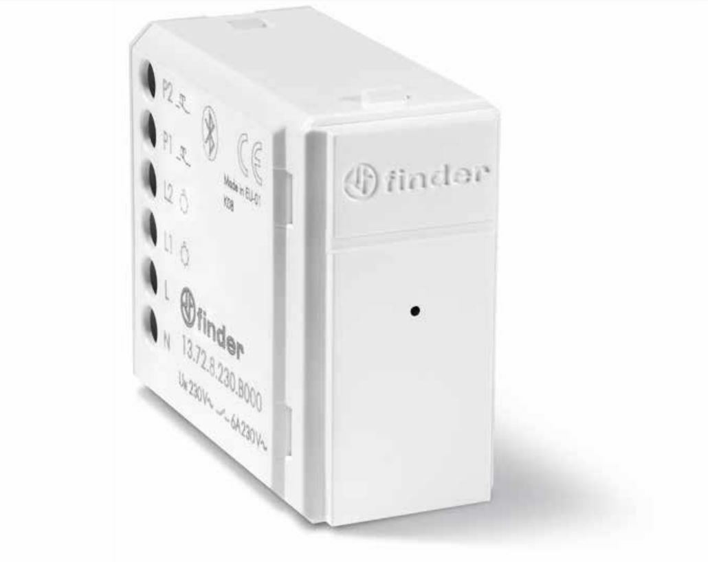 Relè Bluetooth Finder 13.72.8.230.B000 YESLY Relè 2 canali Bianco