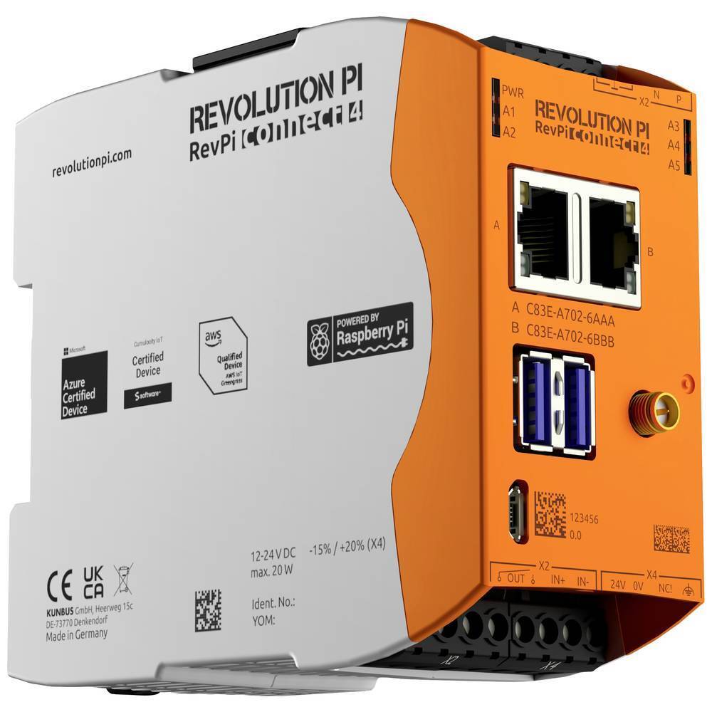 Revolution Pi by Kunbus RevolutionPi Connect 4 PR100380 Modulo espansione PLC