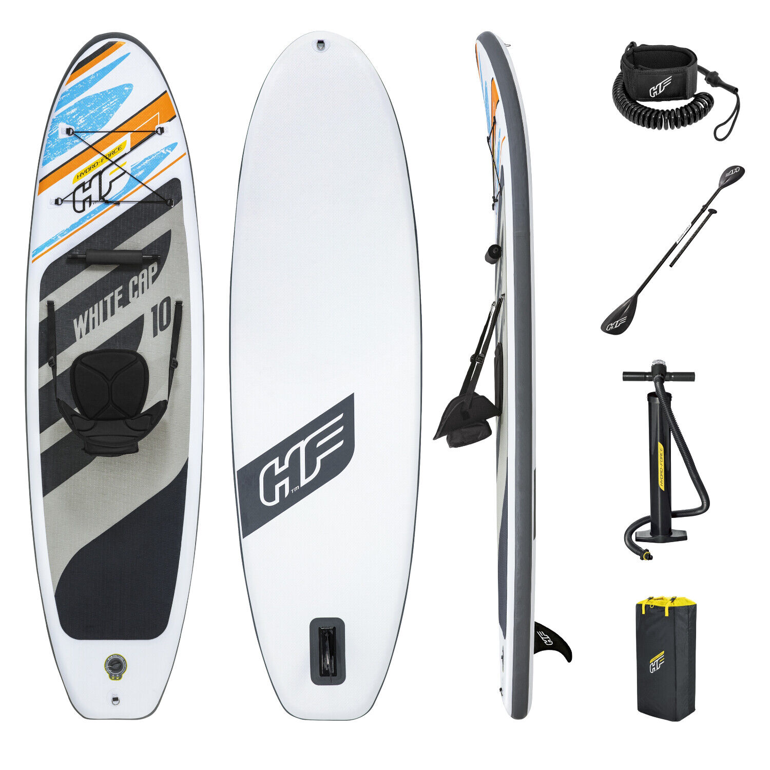 Bestway 65341 Tavola da SUP Gonfiabile White Cap Convertibile 305x84x12cm