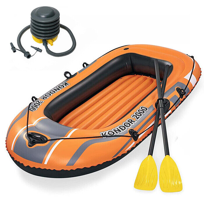 Canotto gommone mare Kondor 2000 con remi e pompa Bestway gonfiabile 188x98cm