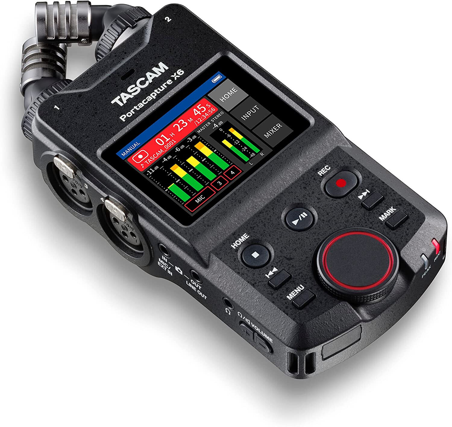 TASCAM PORTACAPTURE X6 Registratore Palmare Multitraccia Usb 32 Bit HD Mp3 Wav