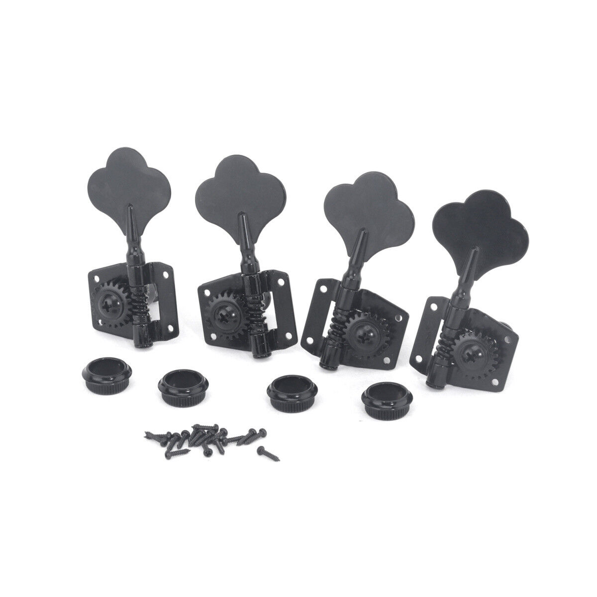 Musiclily Pro Black 2R2L Open Gear Bass Machine Heads Tuning Pegs Keys Tuners