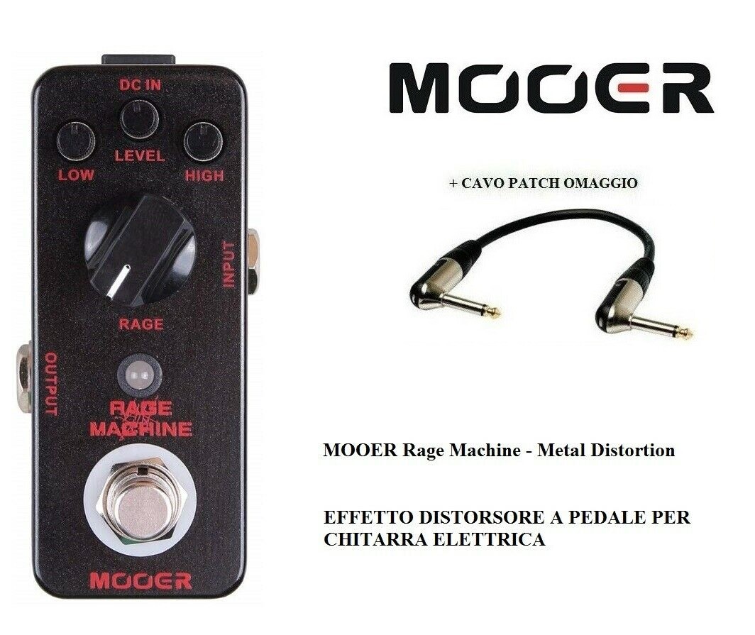 MOOER Rage Machine Metal Distortion PEDALE  EFFETTO DISTORSORE PER CHITARRA