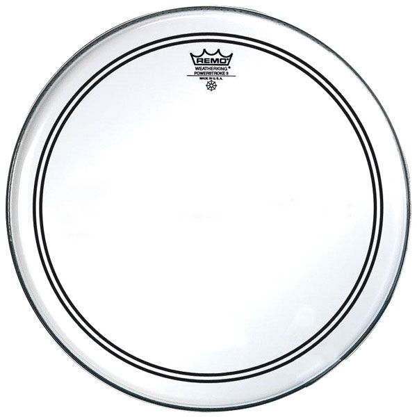 REMO Powerstroke 3 P3-0312-BP Pelle Tom Clear 12" Trasparente