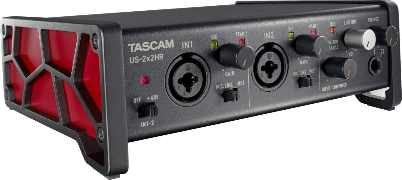 Tascam US-2x2HR Interfaccia Audio MIDI USB High Resolution Studio Poscast Live