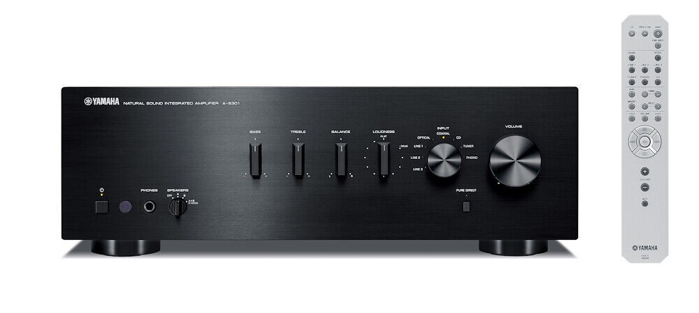 YAMAHA AS301BL AMPLIFICATORE 120 WATT INGRESSO AUDIO DIGITALE TV/BD NERO