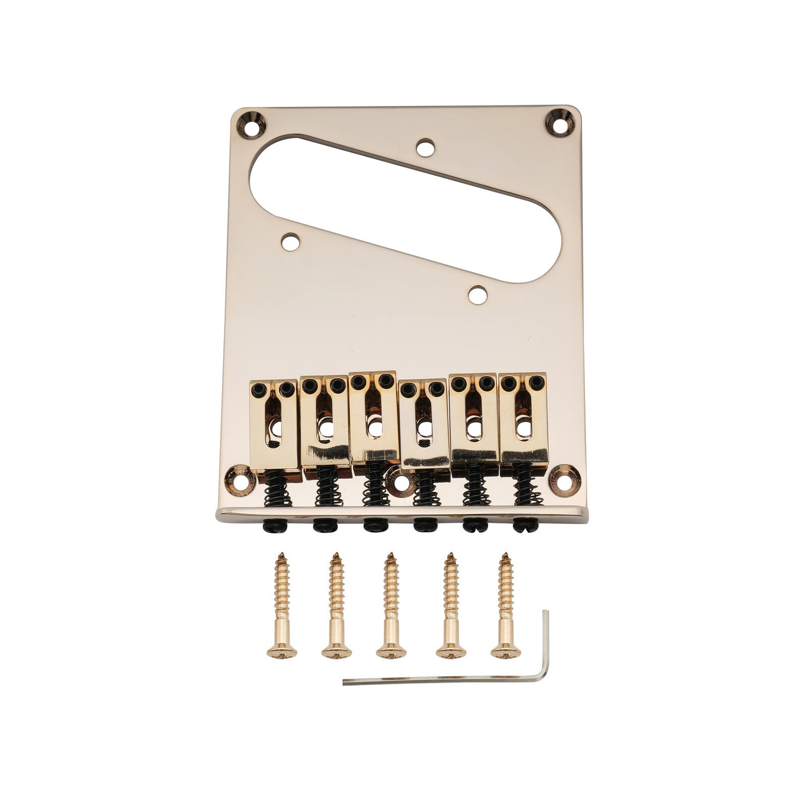 Musiclily Pro Gold 54mm Modern Bridge 6 Saddles For Squier Import Tele Guitar