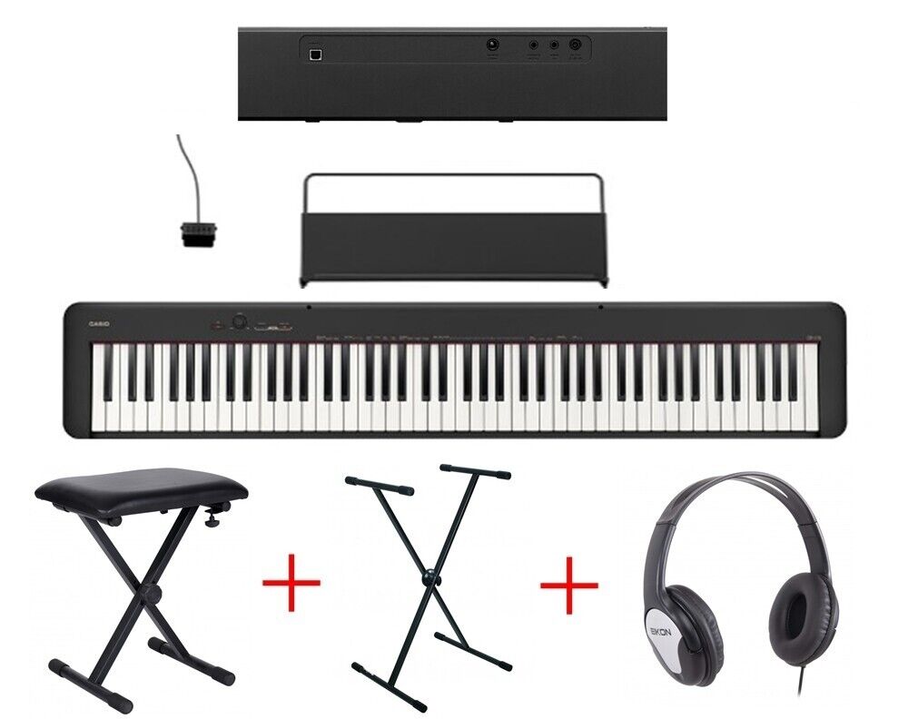 CASIO CDP S110 PIANOFORTE DIGITALE 88 TASTI PESATI + STAND + CUFFIA + PANCHETTA