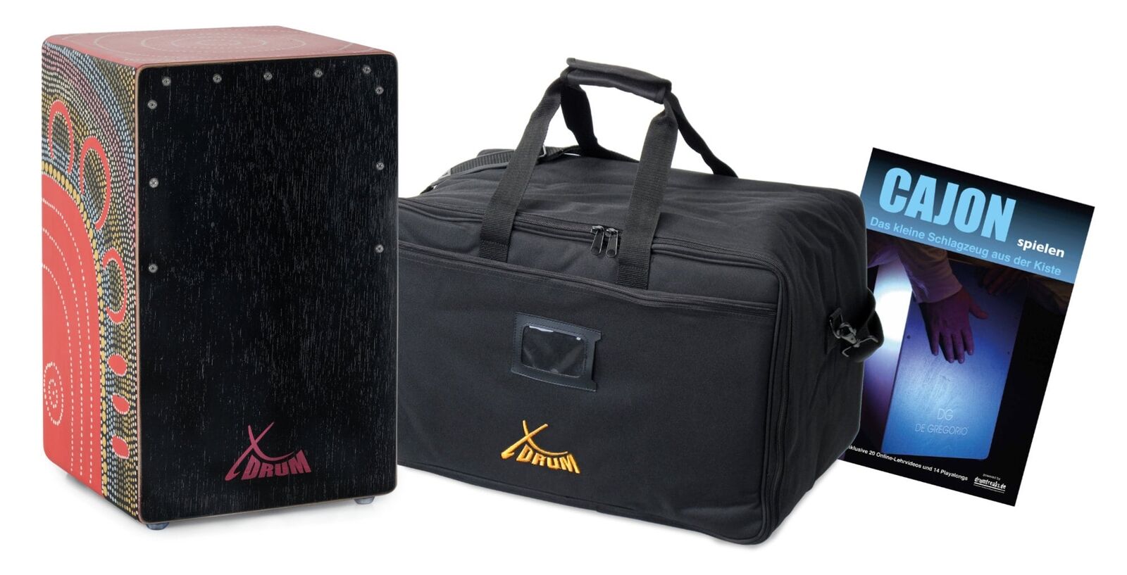 Cajon di disegnato Fiori Batteria Percussioni Legno Bass Port Snare Custodia