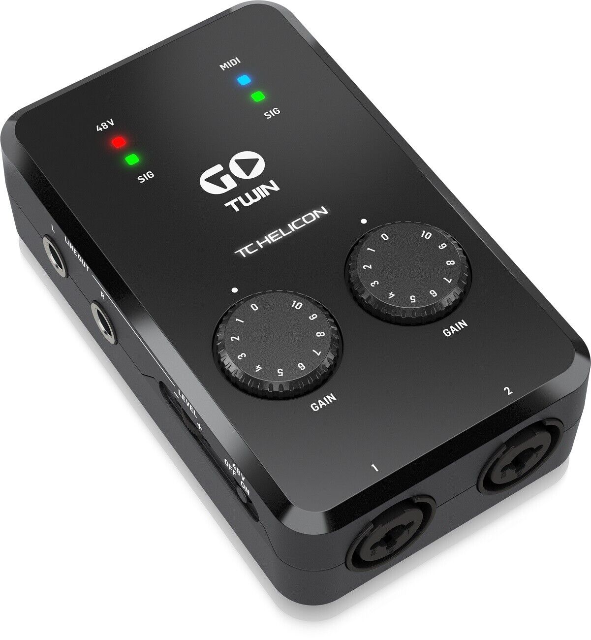 TC HELICON GO TWIN INTERFACCIA AUDIO MIDI DISPOSITIVI MOBILI 2 CANALI ALTA DEFIN