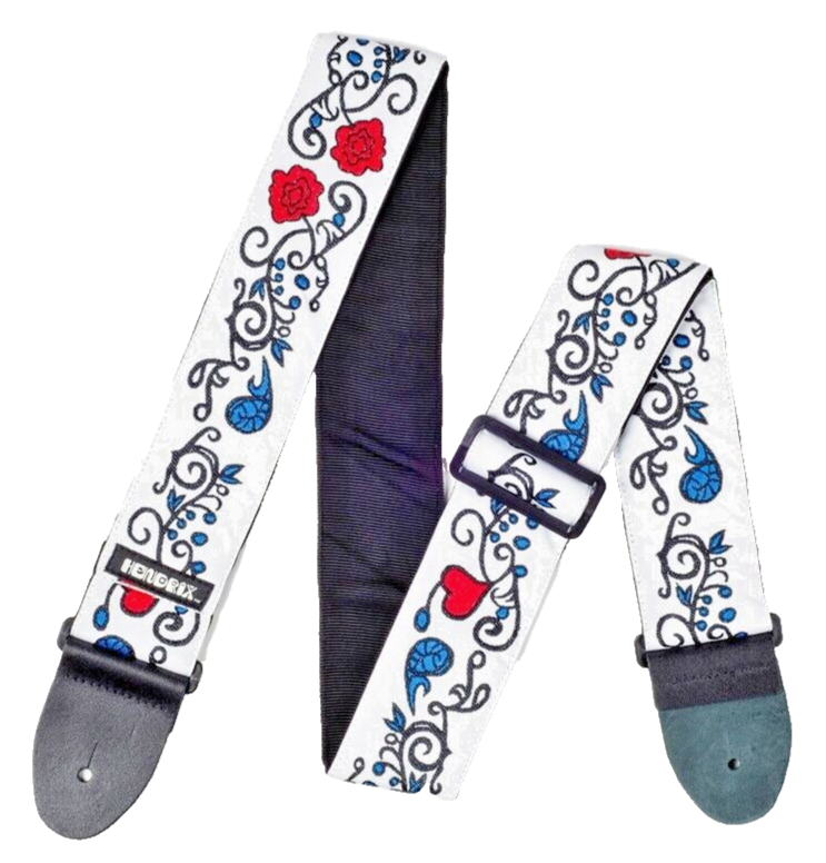 Dunlop Cinta Tracolla per Chitarra Jimi Hendrix Monterey Strap Jacquard Pelle