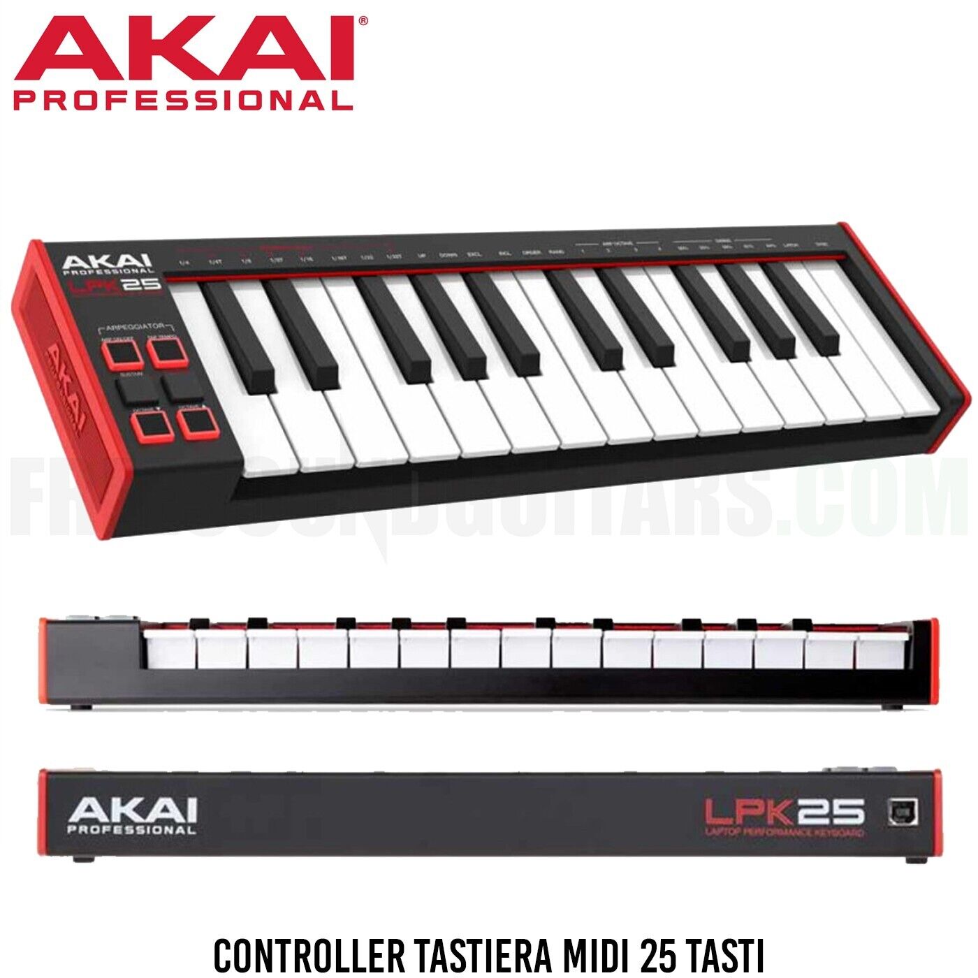 Akai LPK25 MKII Controller Tastiera MIDI 25 Tasti Tastiera Muta Producer