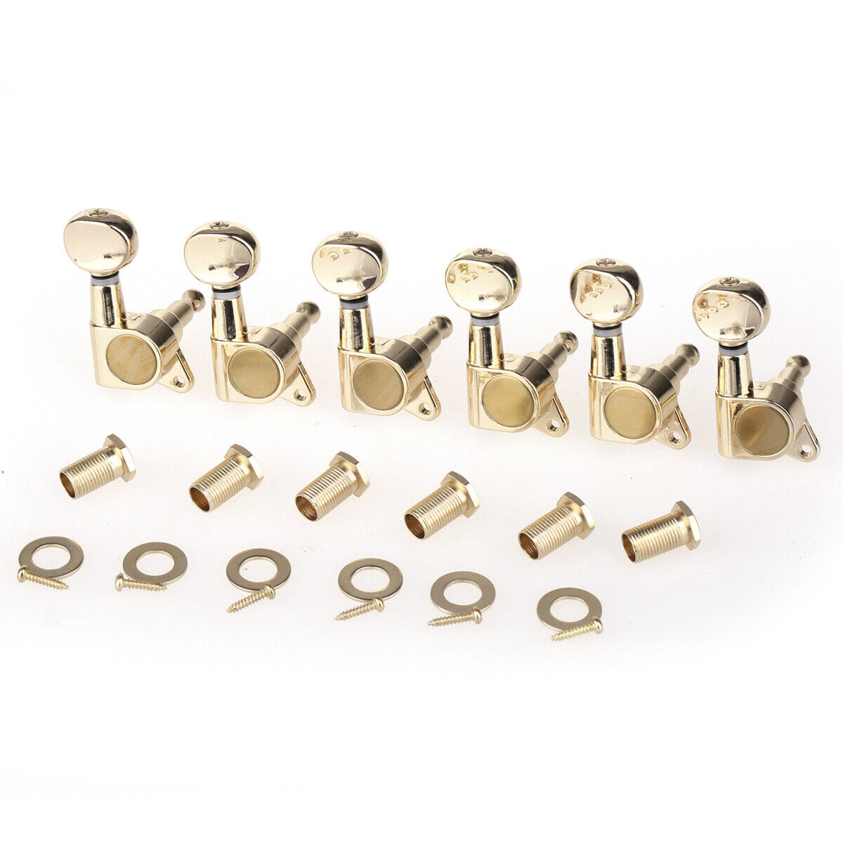 Musiclily Pro Gold 6 Inline Sealed Guitar Tuning Pegs Machine Heads Right Hand