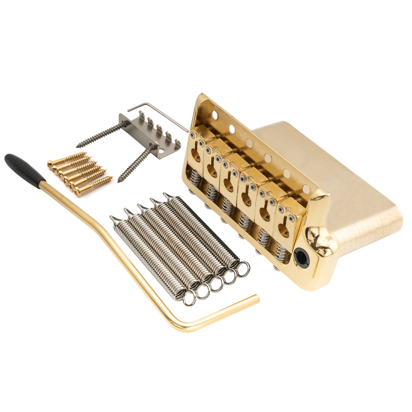 Musiclily Ultra Gold 52.5mm Brass Block PRS Tremolo Bridge For Strat ST Guitar