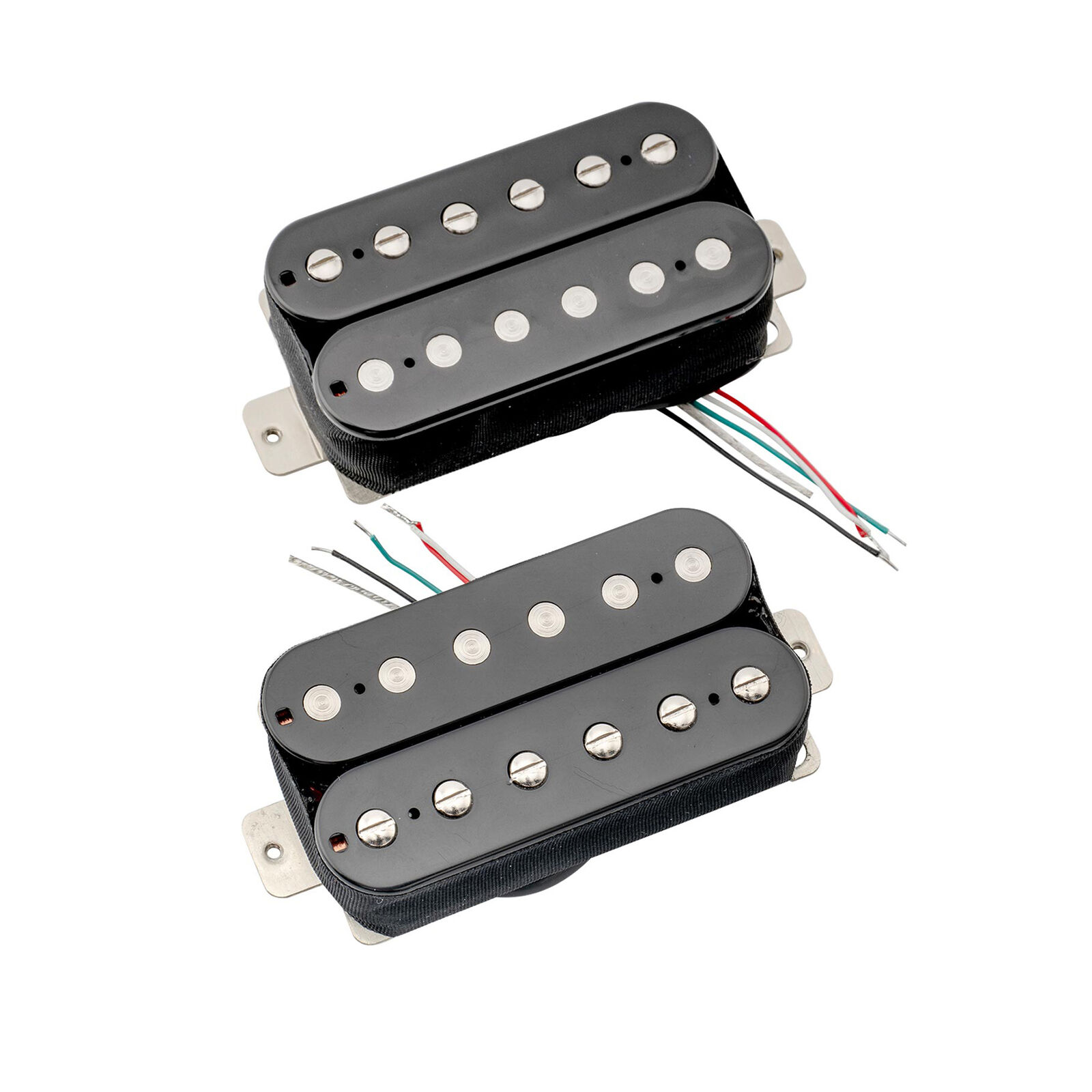 Artec HBA115-BK Black Alnico 5 Uncovered Humbucker Electric Guitar Pickups Set