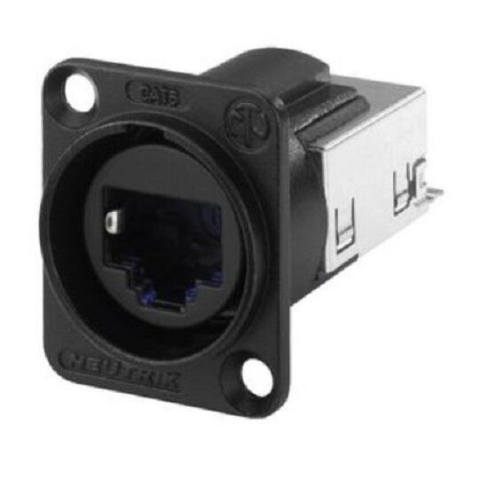 CONNETTORE RJ45 DA PANNELLO NEUTRIK cat6 colore nero ethercon