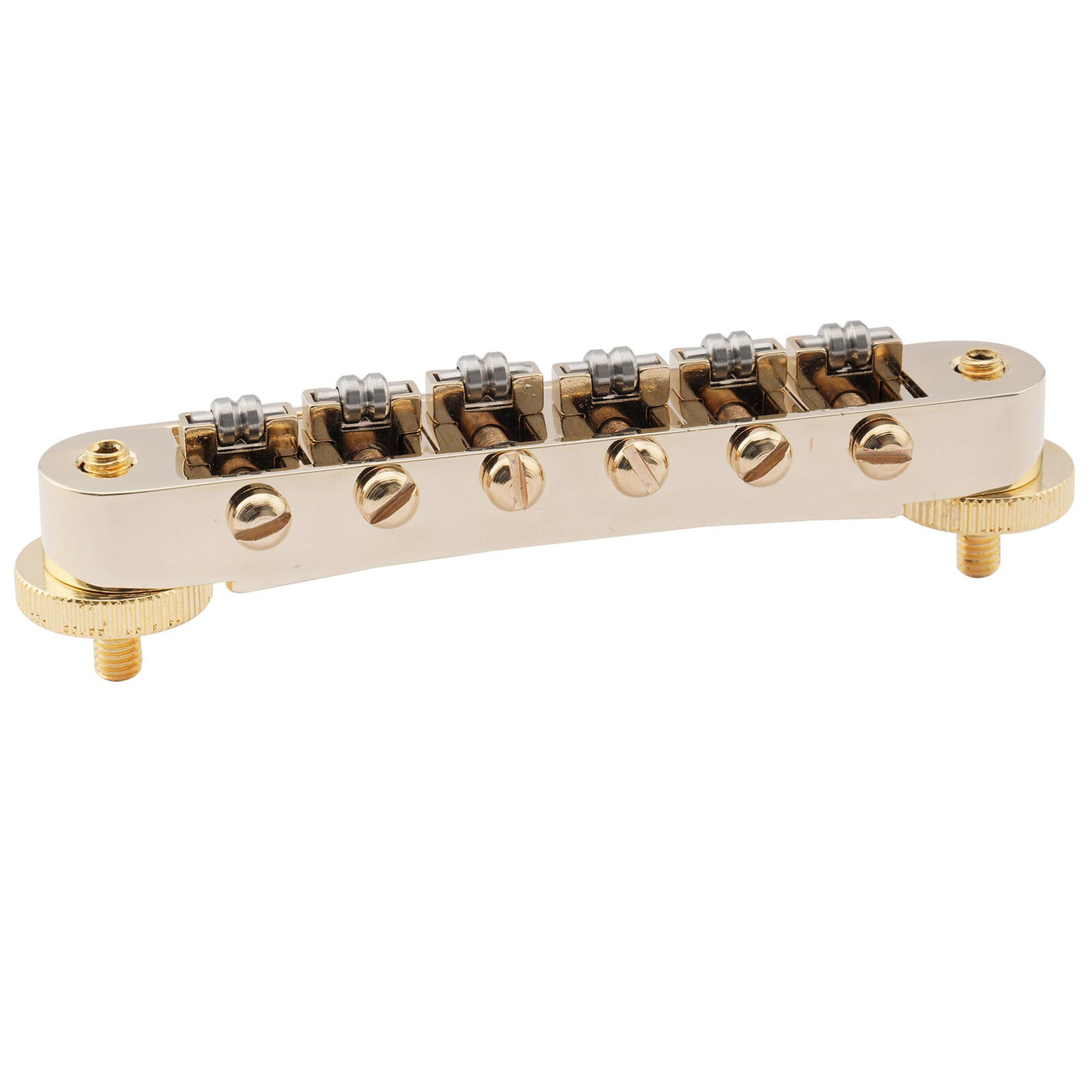 Musiclily Pro Gold 10.4mm Roller ABR Tune-O-Matic Bridge M4 Stud For LP Guitar