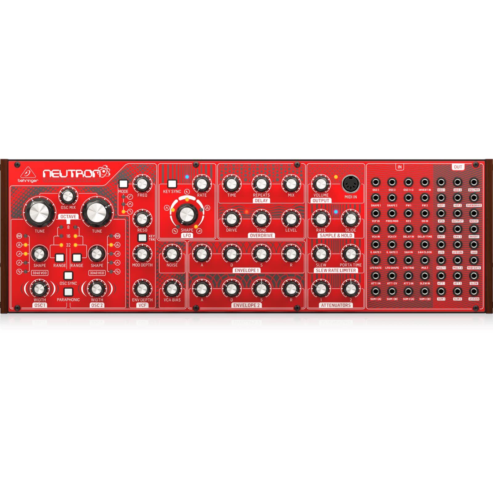 BEHRINGER Paraphonic Analogico Semi-Modulare Sintetizzatore NEUTRON Red 88-keys