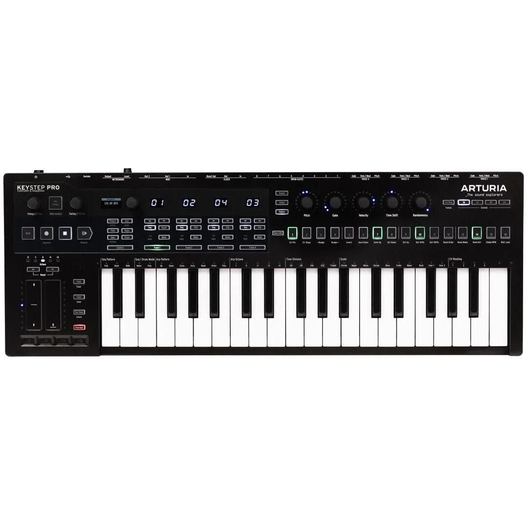 ARTURIA KEYSTEP PRO CHROMA TASTIERA 37 TASTI MIDI USB STEP SEQUENCER 4 TRACCE