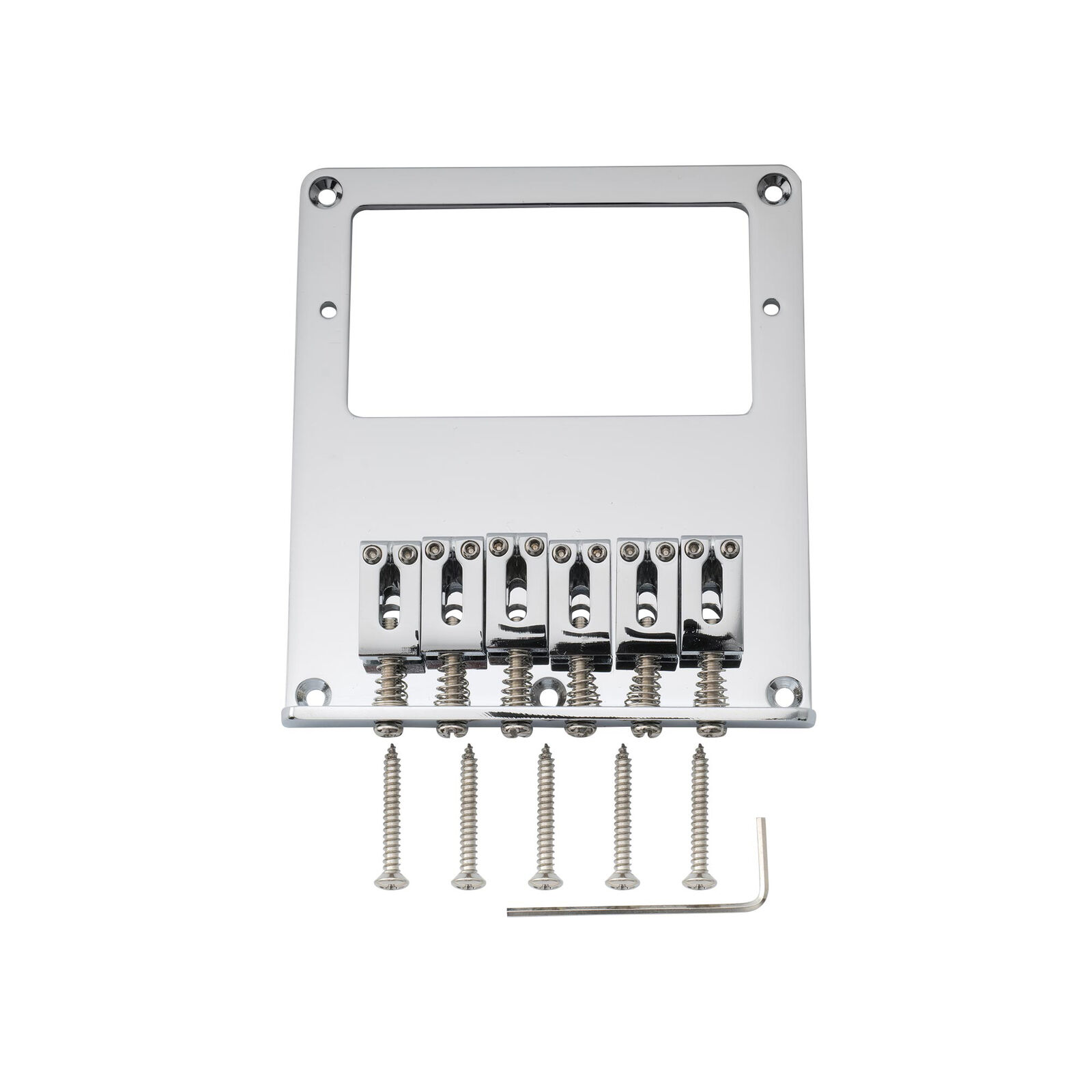 Musiclily Pro Chrome 54mm Modern Humbucker Bridge 6 Saddles For Tele TL Guitar