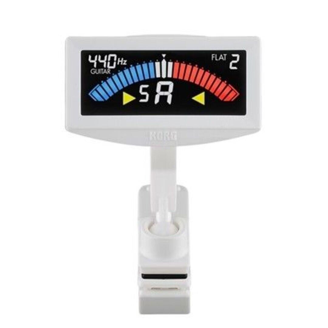 Korg PitchCrow-G White Accordatore Clip On per Chitarra / Basso