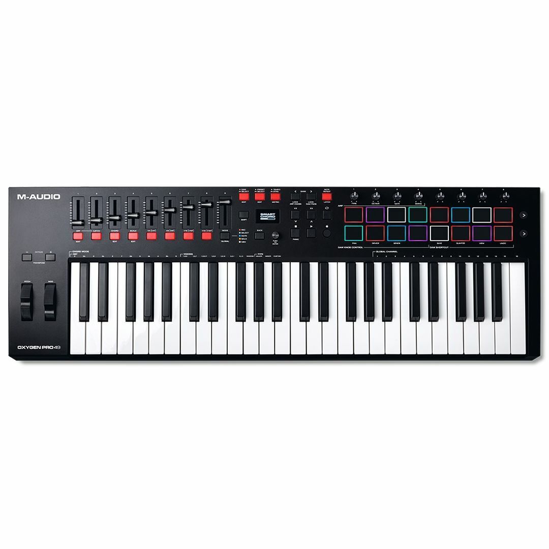 M-AUDIO OXYGEN PRO 49  CONTROLLER TASTIERA MIDI USB 49 TASTI + PAD + KNOB new