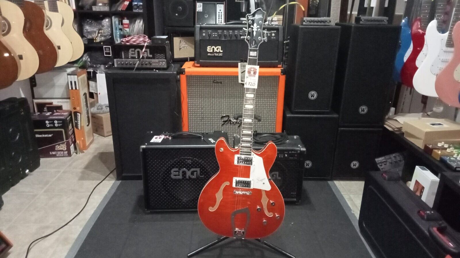 Hagstrom Super Viking orange!!! piu cavo Brave jack/jack telato in OMAGGIO!!!