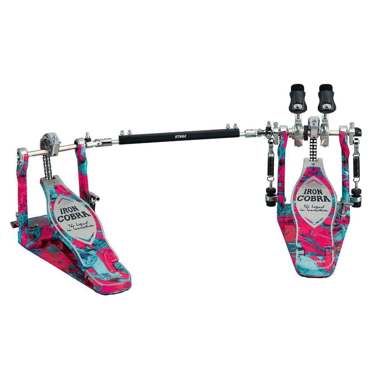 TAMA HP900PWMCS 50th Limited Iron Cobra Marble Coral Swirl Power Glide Doppio P